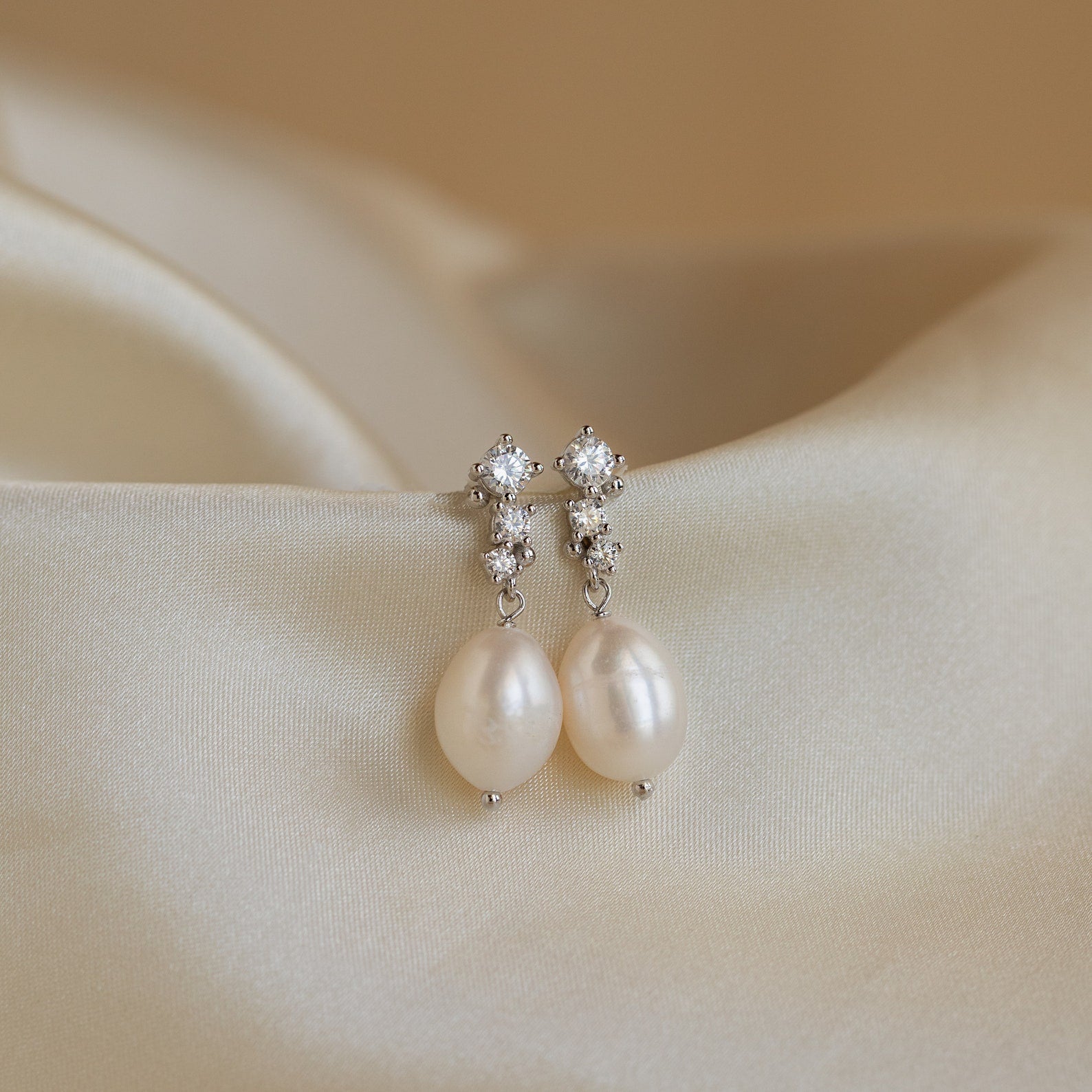 Millie Drop Earrings Sterling Silver