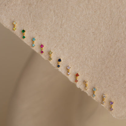 Birthstone Elegance: Dainty Birthstone Drop Earrings