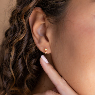 Dainty Birthstone Drop Earrings