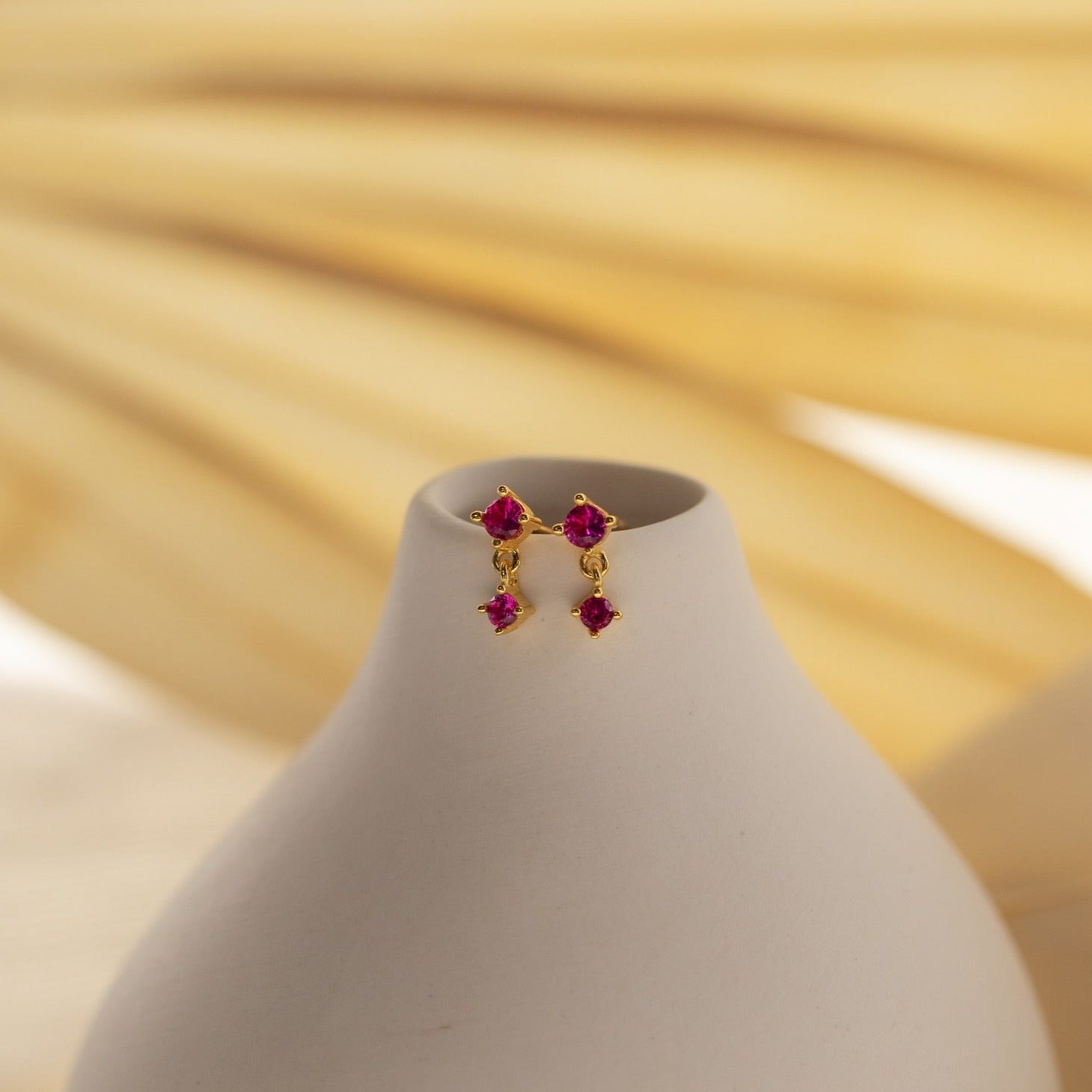 Dainty Birthstone Drop Earrings