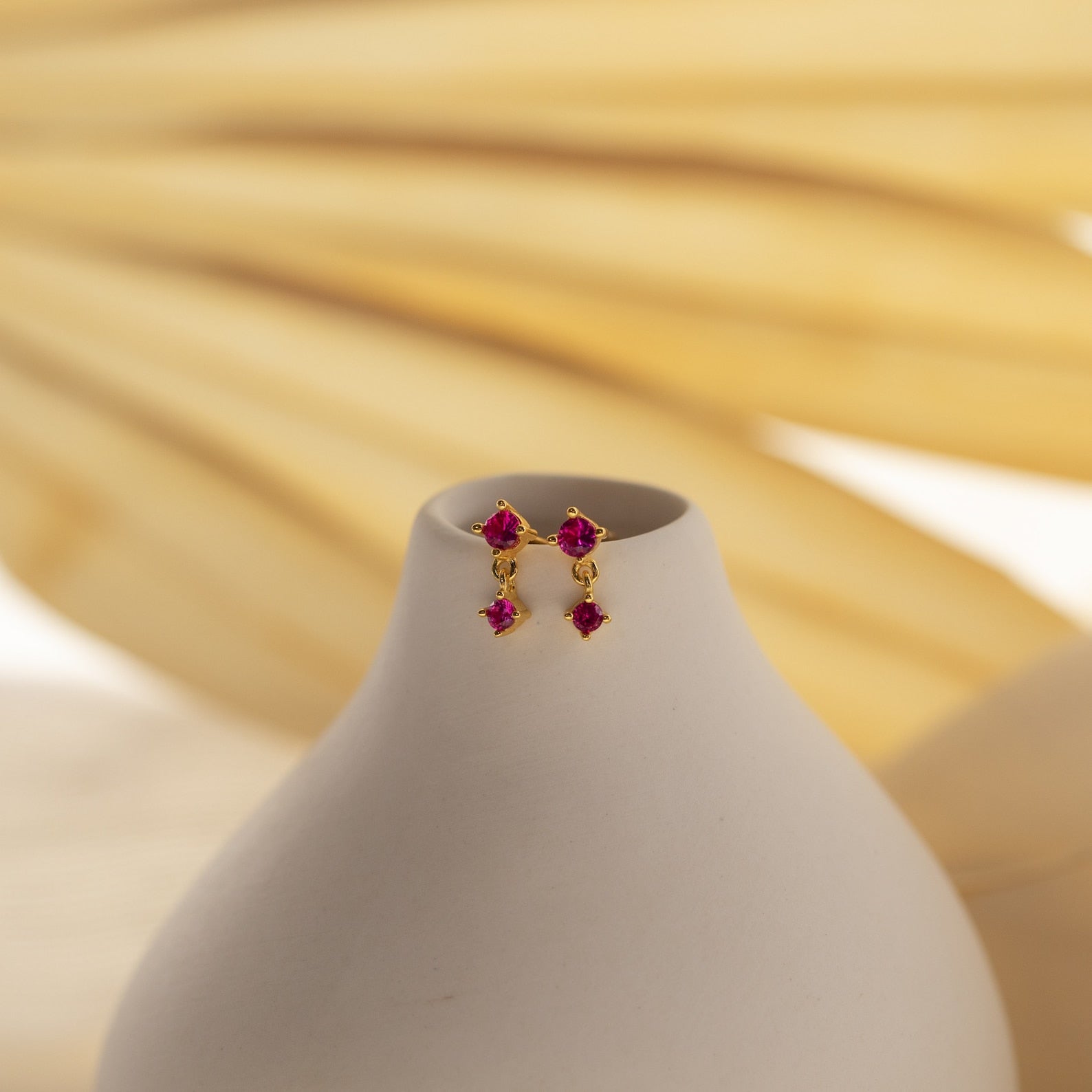 Birthstone Elegance: Dainty Birthstone Drop Earrings