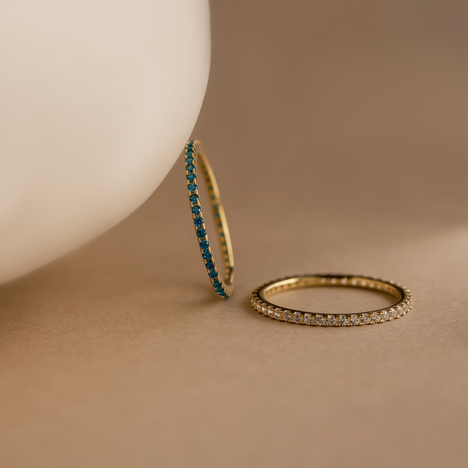 Eternity Birthstone Ring Rose Gold