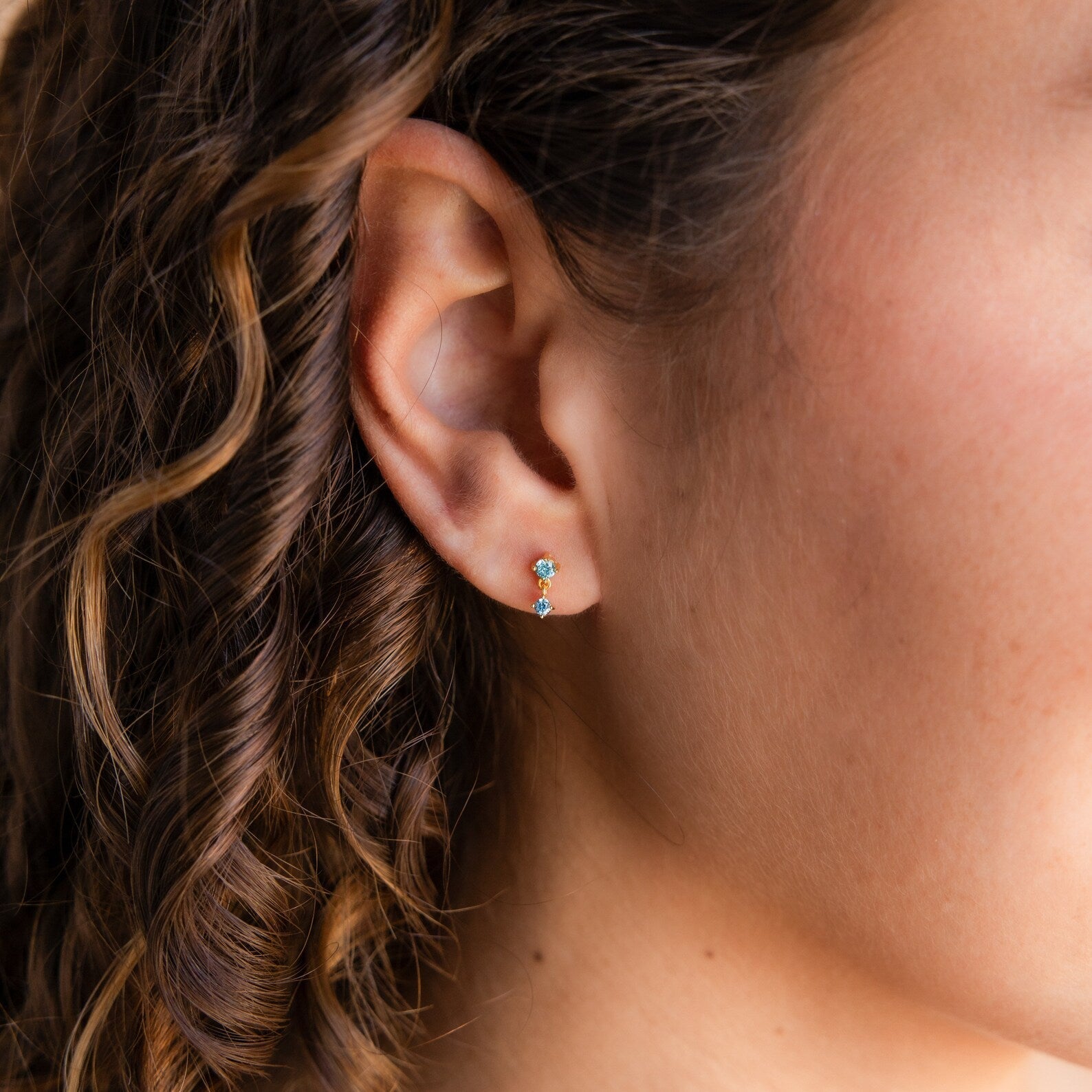 Birthstone Elegance: Dainty Birthstone Drop Earrings