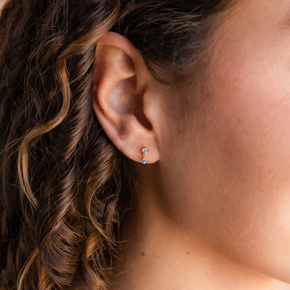 Birthstone Elegance: Dainty Birthstone Drop Earrings