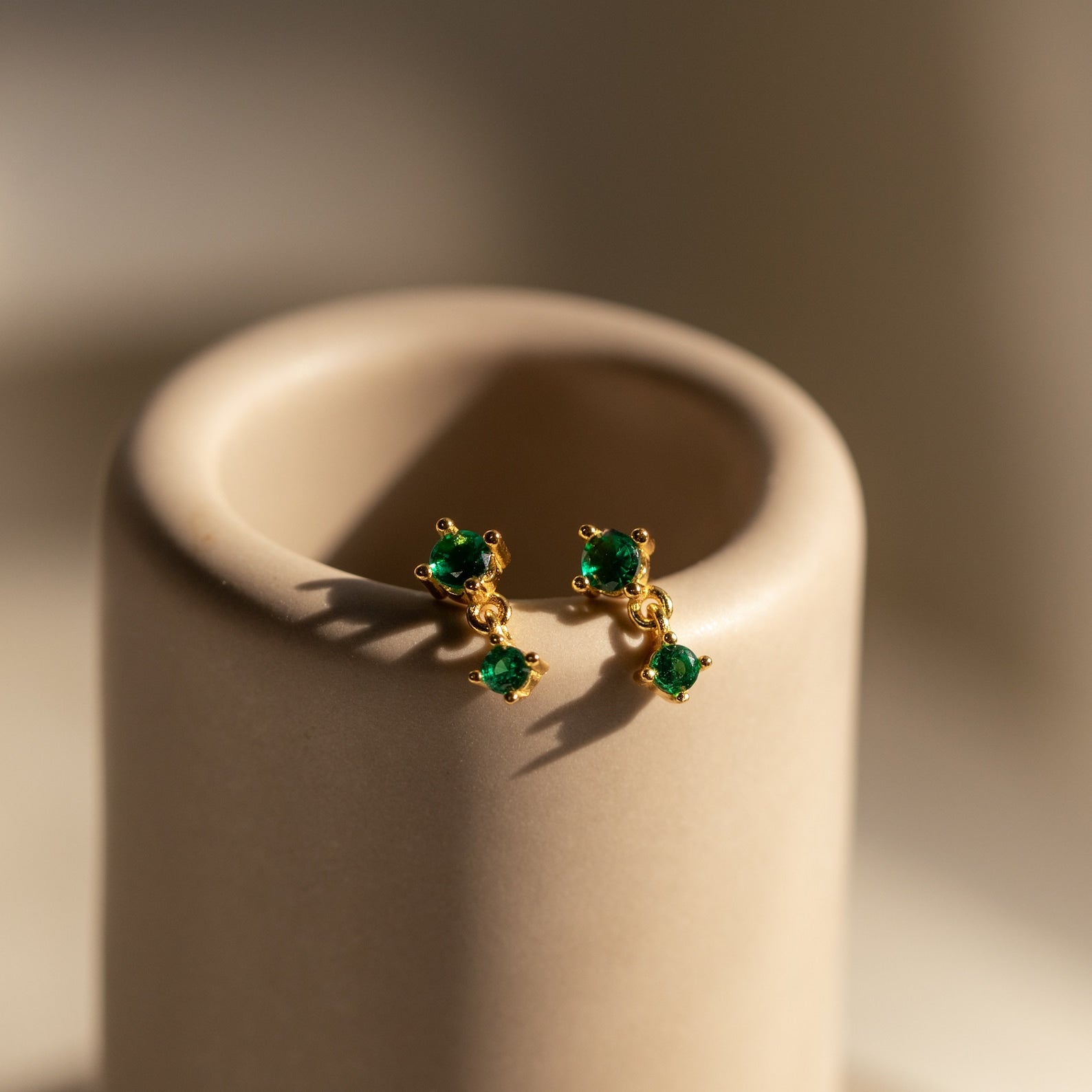 Birthstone Elegance: Dainty Birthstone Drop Earrings