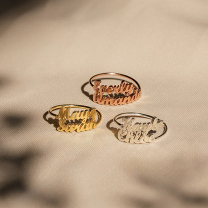 Carry Your Loved Ones Close with our London Duo Name Ring