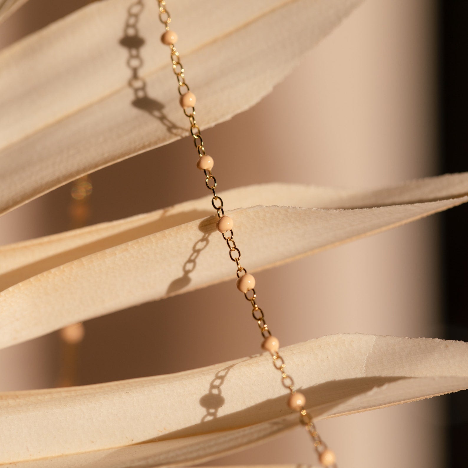 Peach Station Necklace 18K Gold