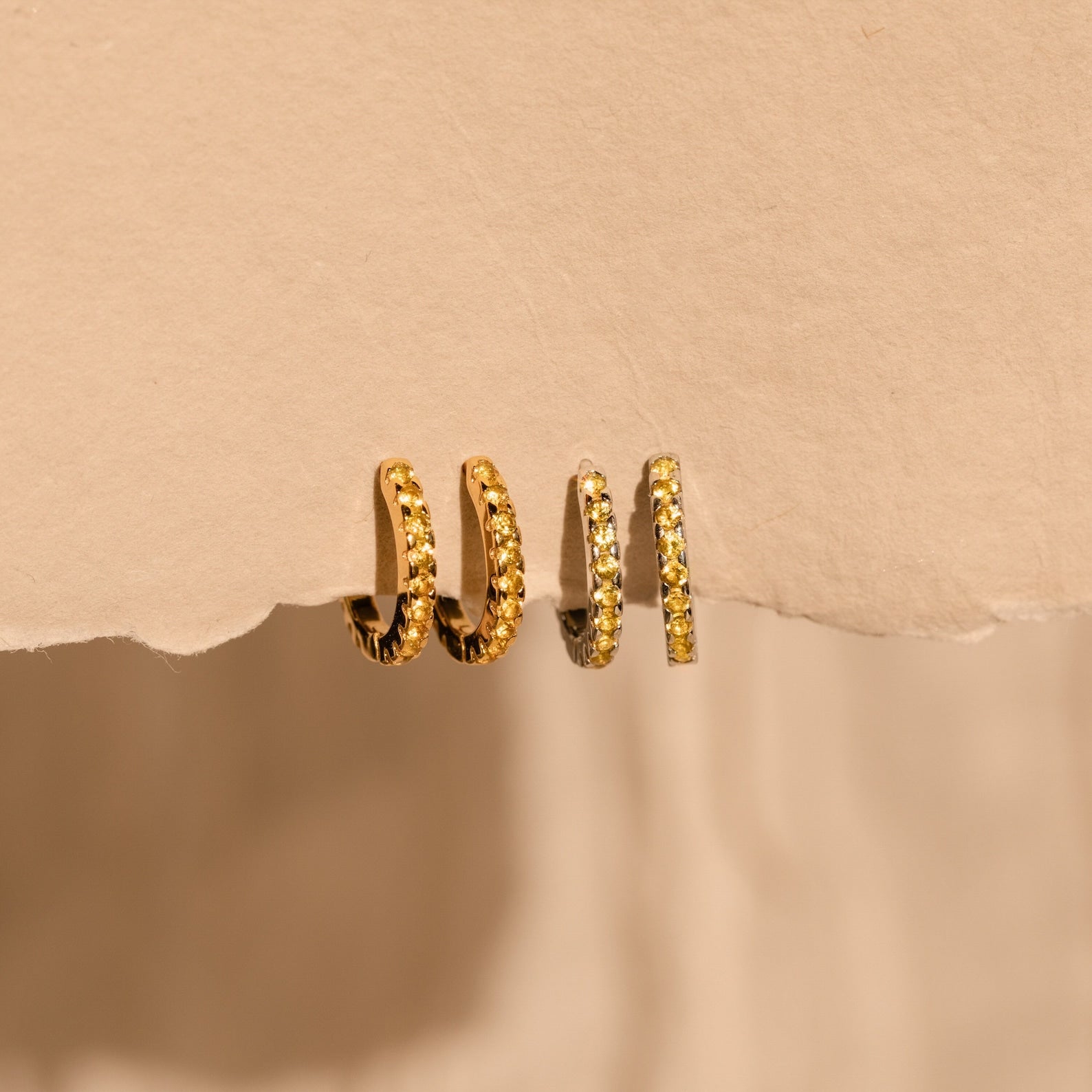 Radiate Sunshine with Our Citrine Huggie Earrings