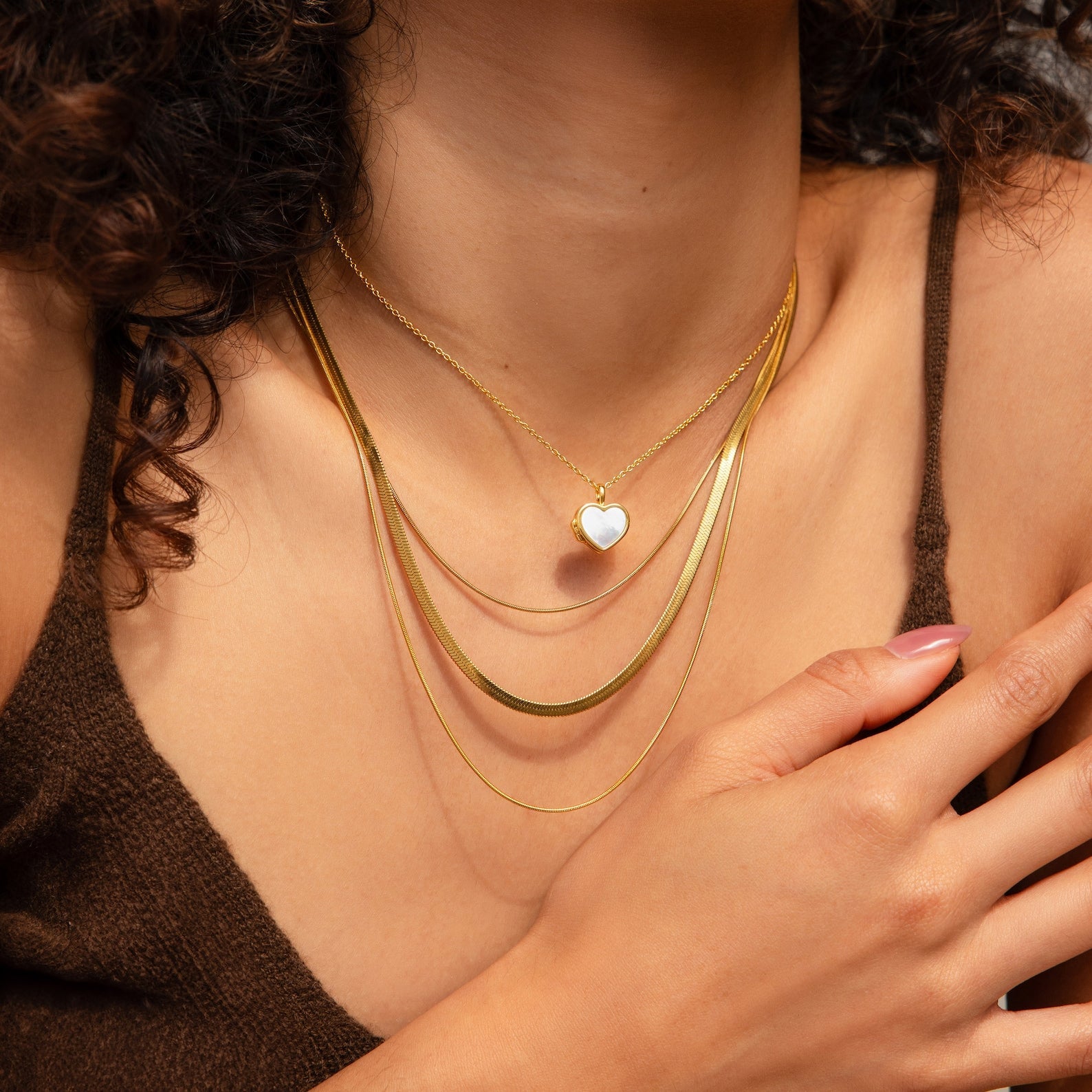 Triple Layered Chain Necklace