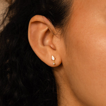 Whimsical Elegance: Kite Gemstone Stud Earrings