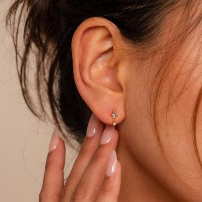 Whimsical Flight: Gemstone Kite Drop Earrings