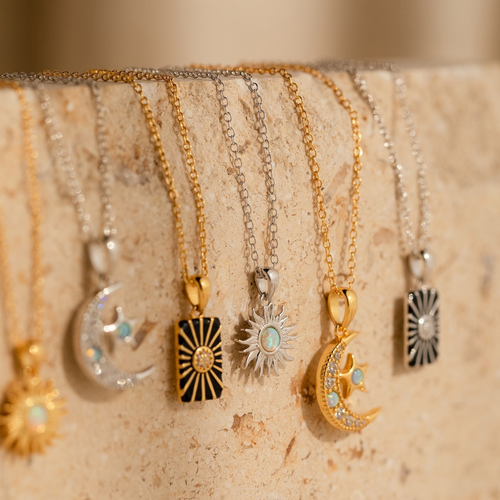 Celestial Pendant Necklace Collection