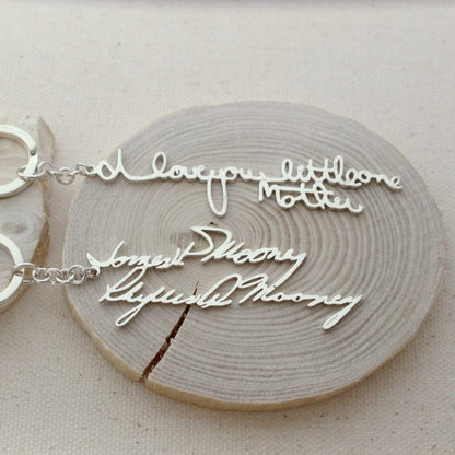 Keep Their Words Close: Custom Handwriting Keychain