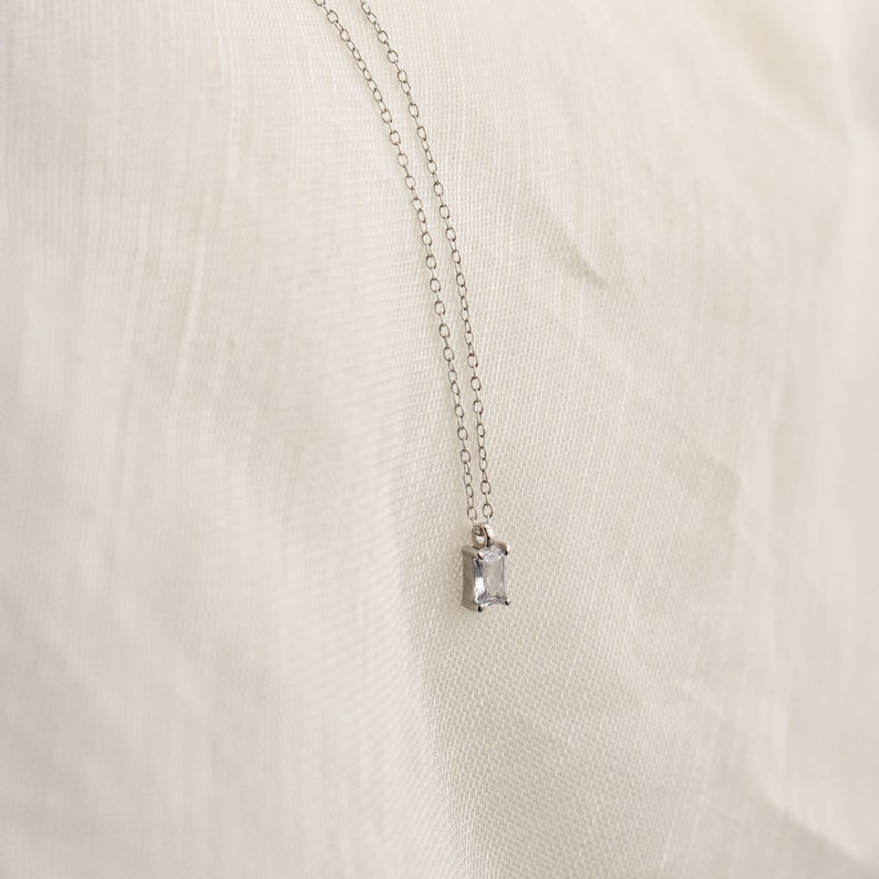 Sage Diamond Necklace Sterling Silver