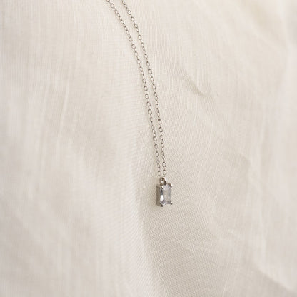 Sage Diamond Necklace Sterling Silver