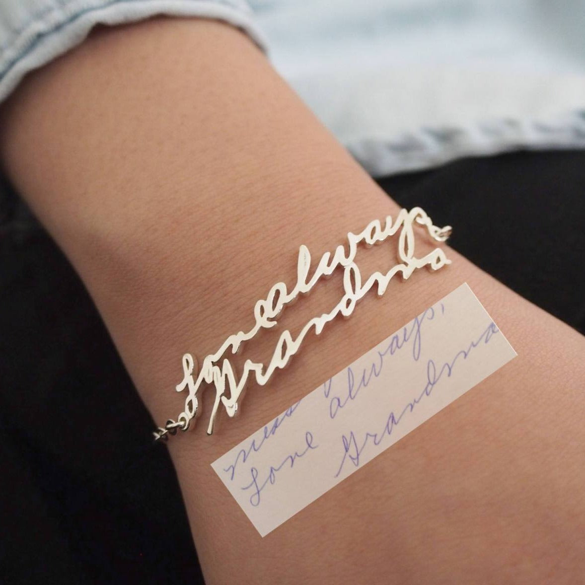 Handwriting Bracelet 18K Gold