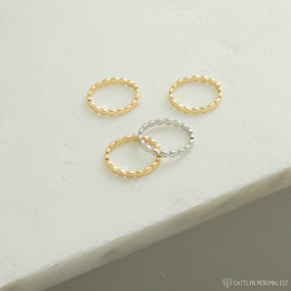 Regal Beaded Stackable Ring