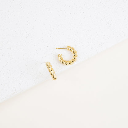 Remi Twist Hoops 18K Gold
