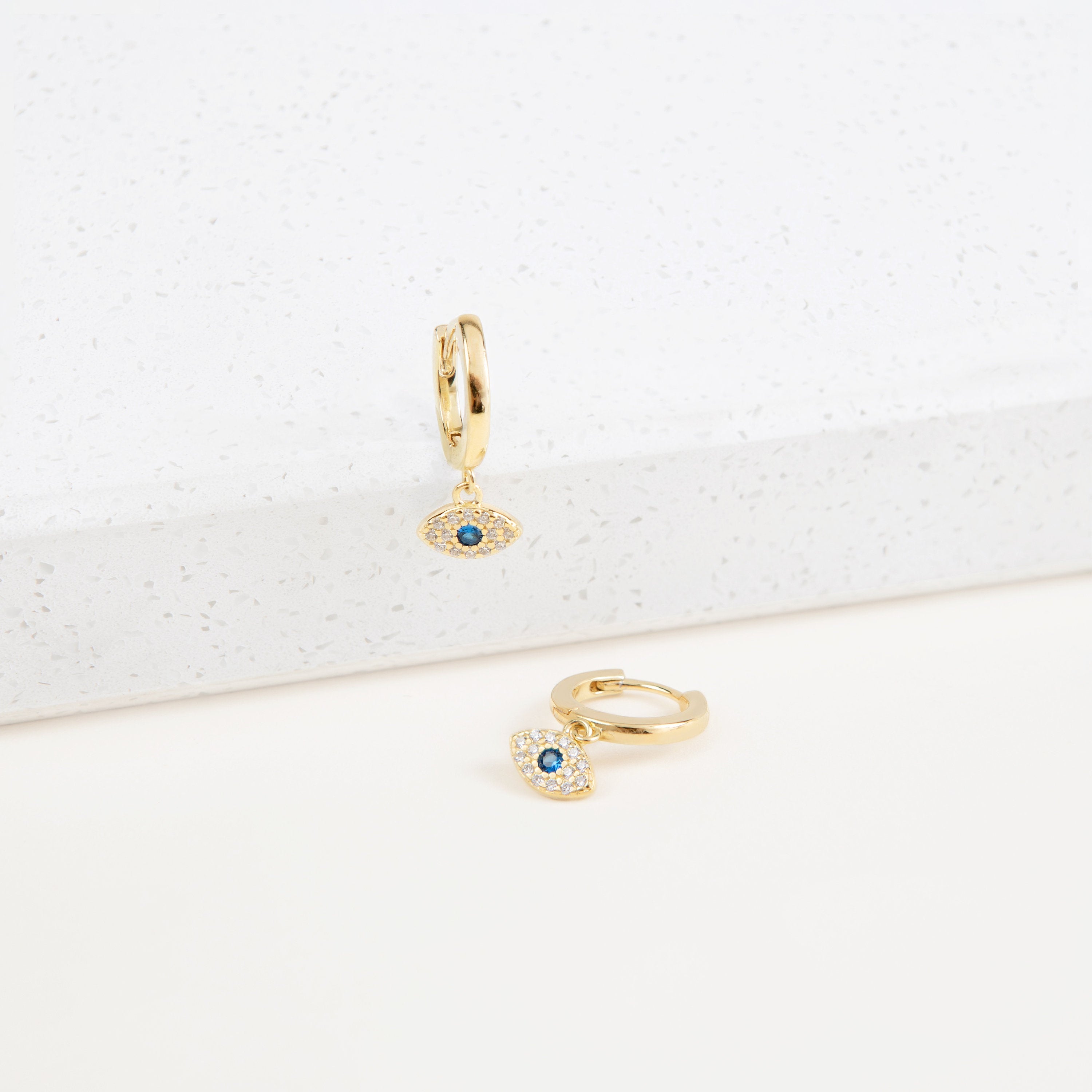 Iris Huggie With 18K Gold Plated.