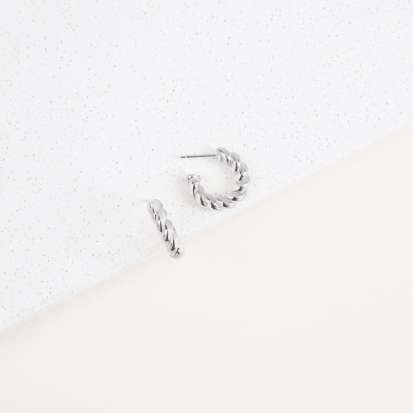 Remi Twist Hoops Sterling Silver