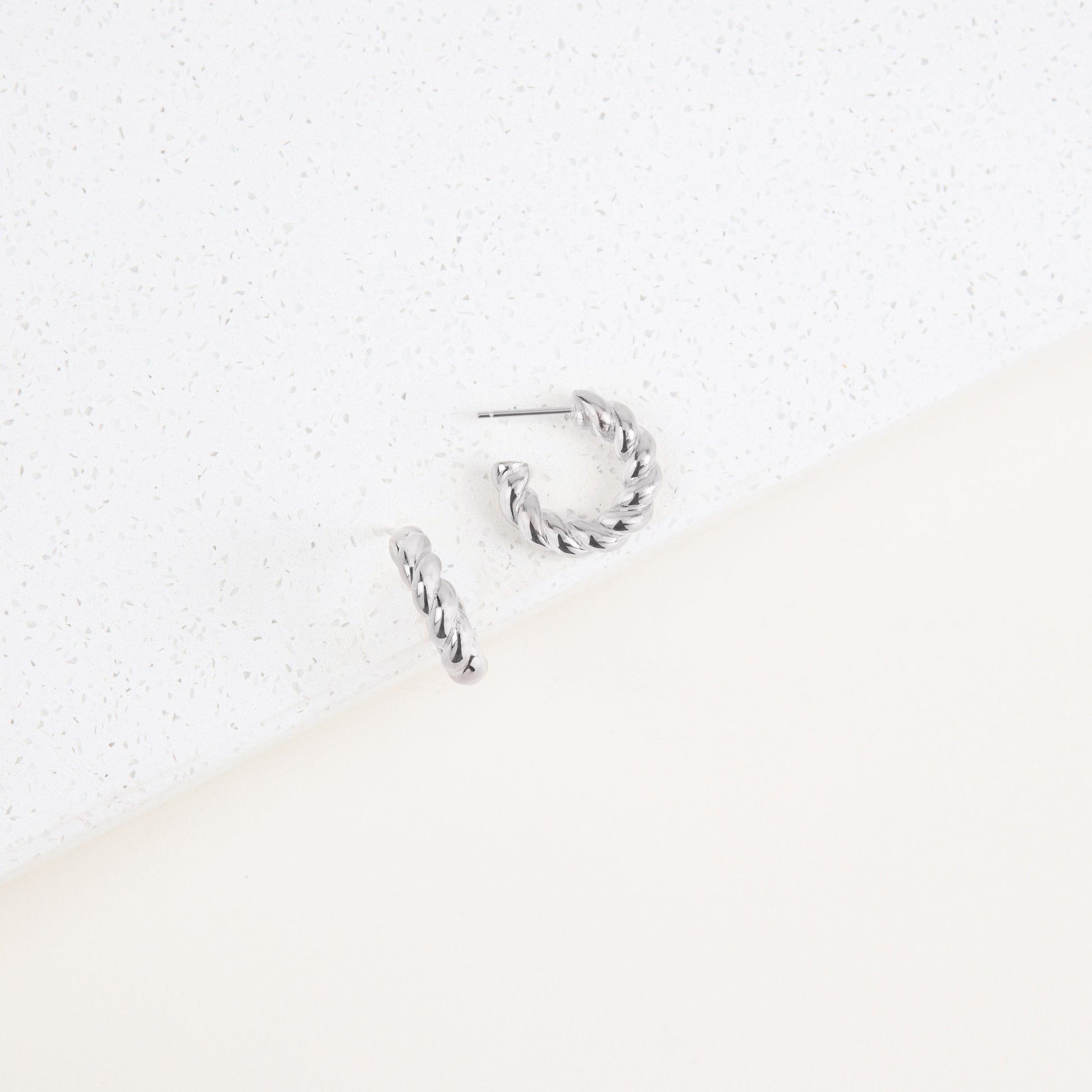 Remi Twist Hoops Sterling Silver