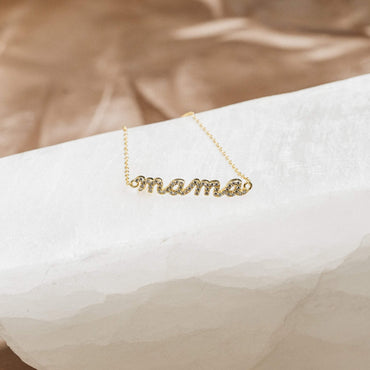 Cherished Bond: Mama Script Bracelet
