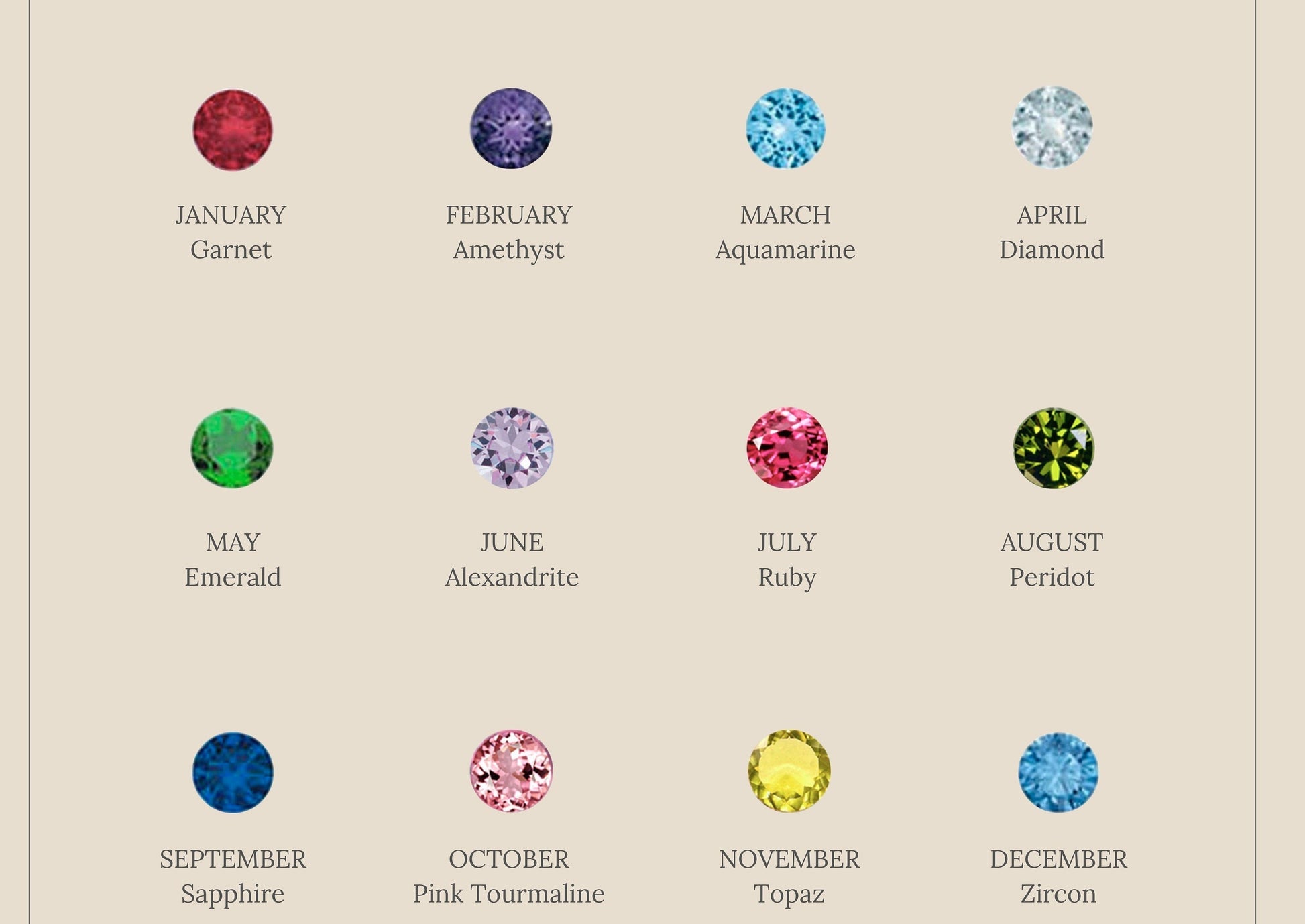 Birthstone Chain Studs