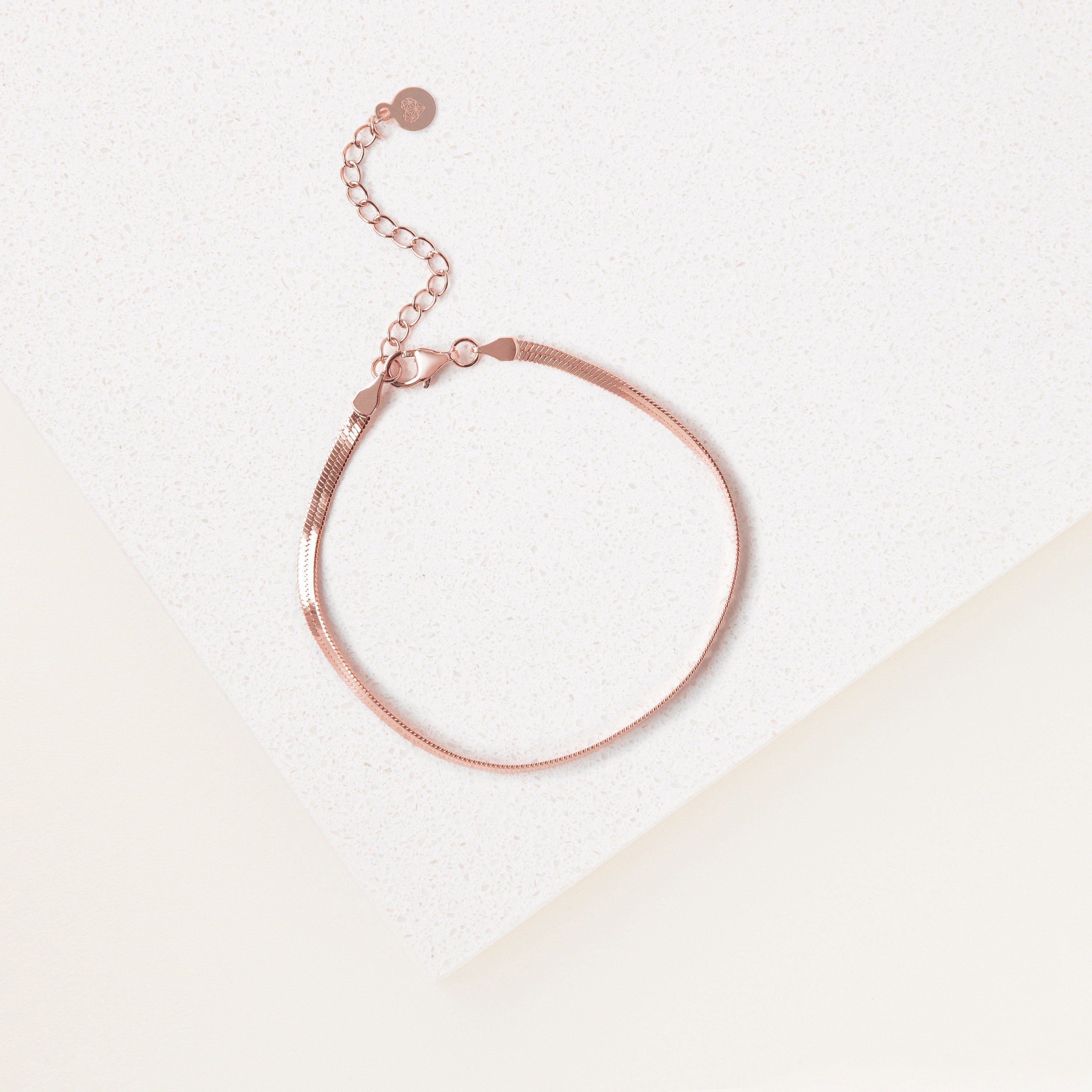 Herringbone Bracelet Rose Gold