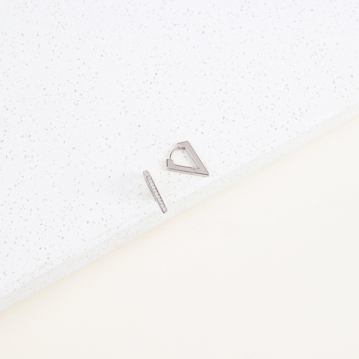 Ezra Triangle Earrings Sterling Silver