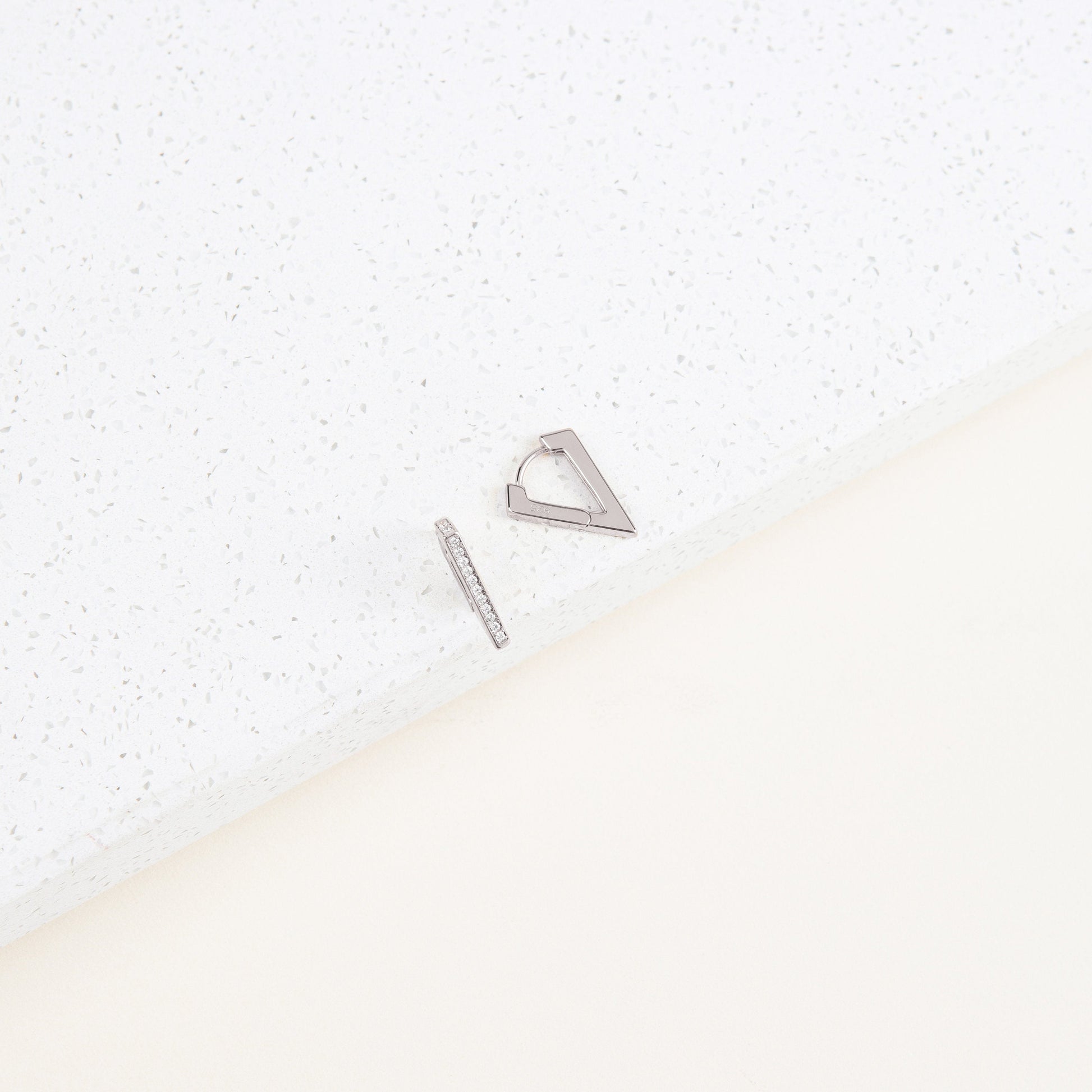 Ezra Triangle Earrings Sterling Silver