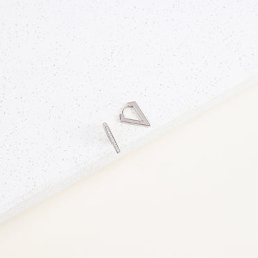 Ezra Triangle Earrings Sterling Silver