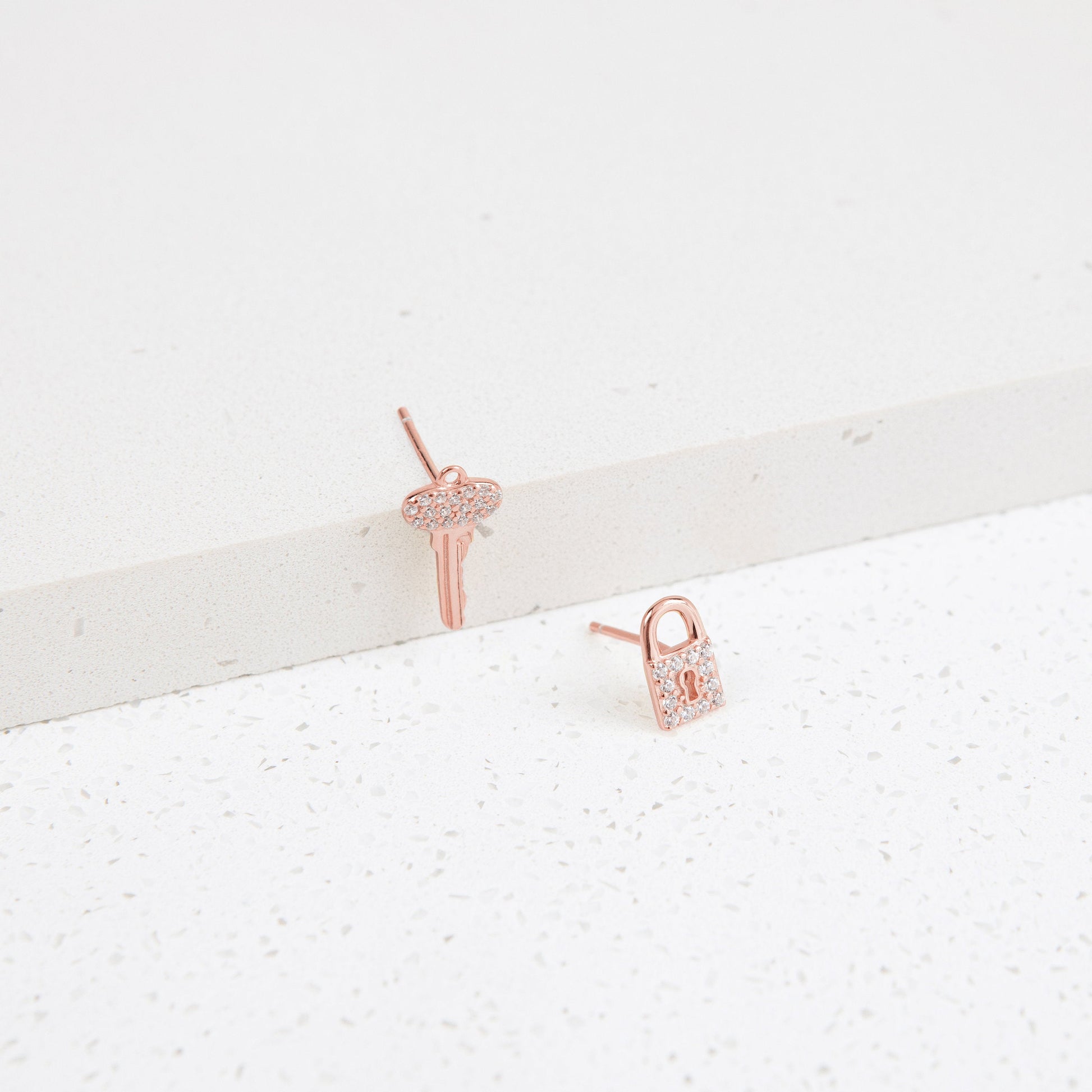 Locke Studs Rose Gold