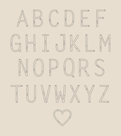 Large Sideways Initial Necklace