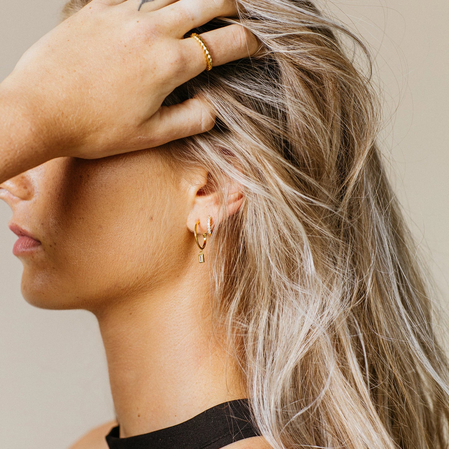 Elevate Your Look with Elegance: Elle Baguette Hoops