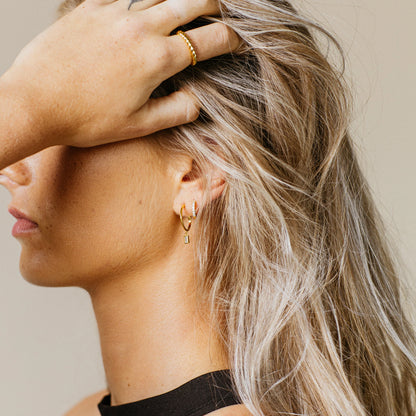 Elevate Your Look with Elegance: Elle Baguette Hoops