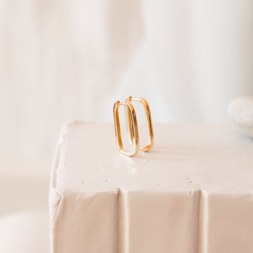 Nina Link Earrings Rose Gold