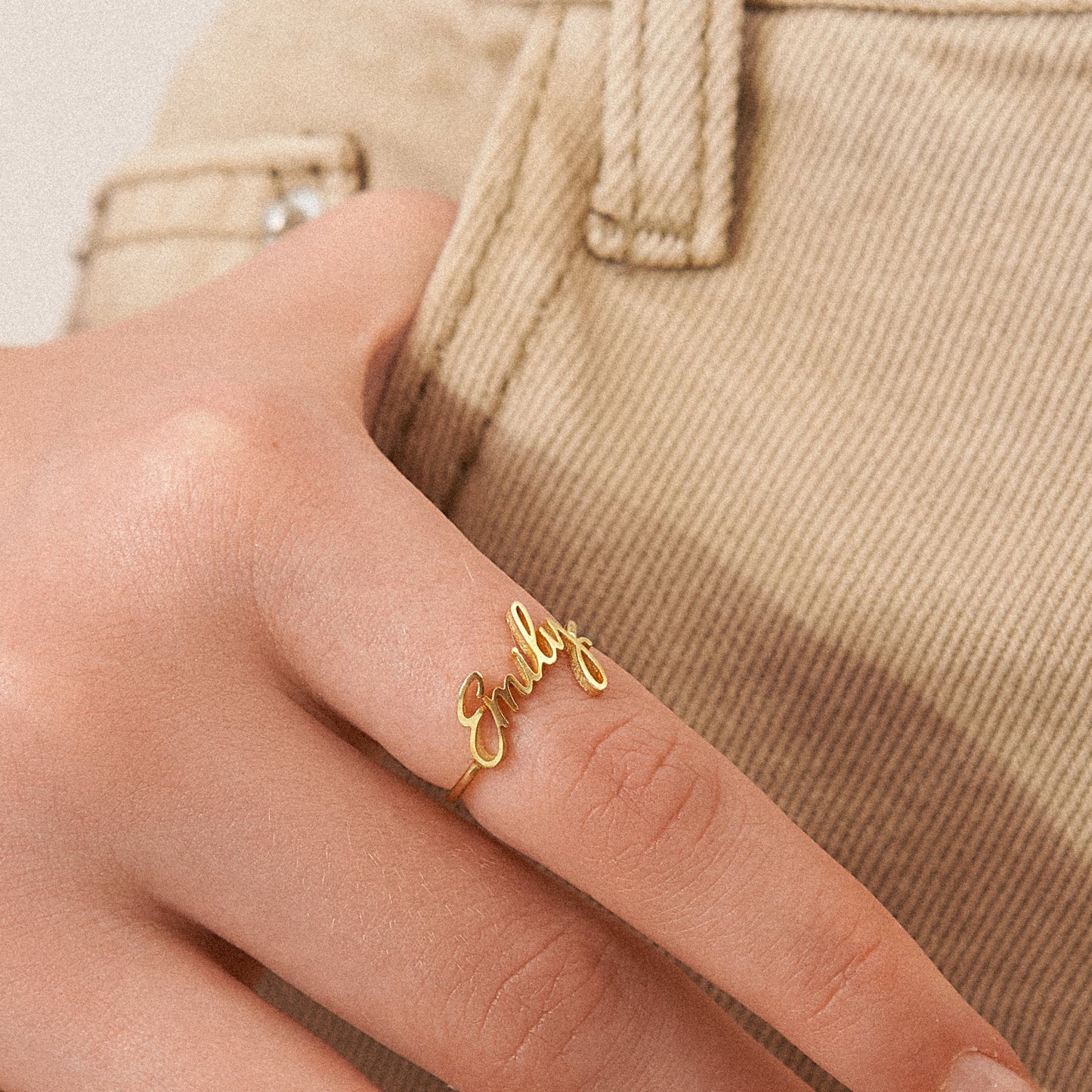 Grace Script Name Ring Sterling Silver