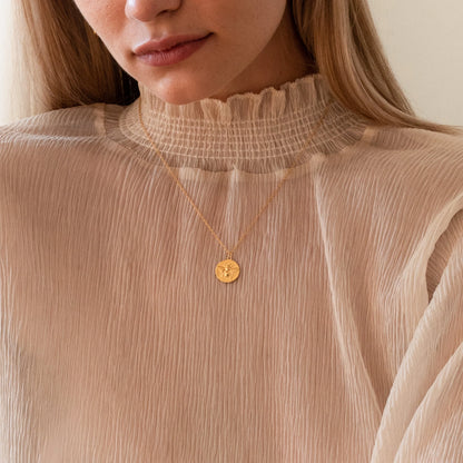 Bee Coin Pendant Necklace