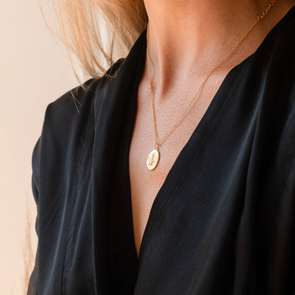 Bee Coin Pendant Necklace