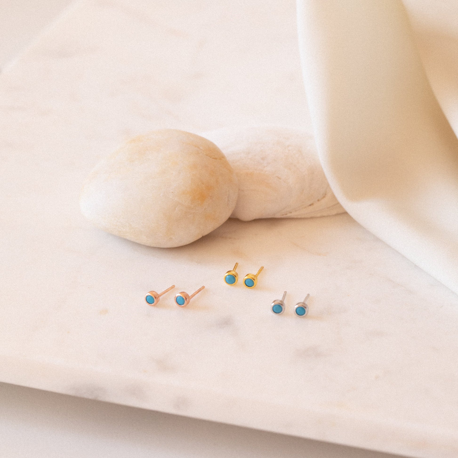 Effortlessly Chic: Ariel Turquoise Stud Earrings