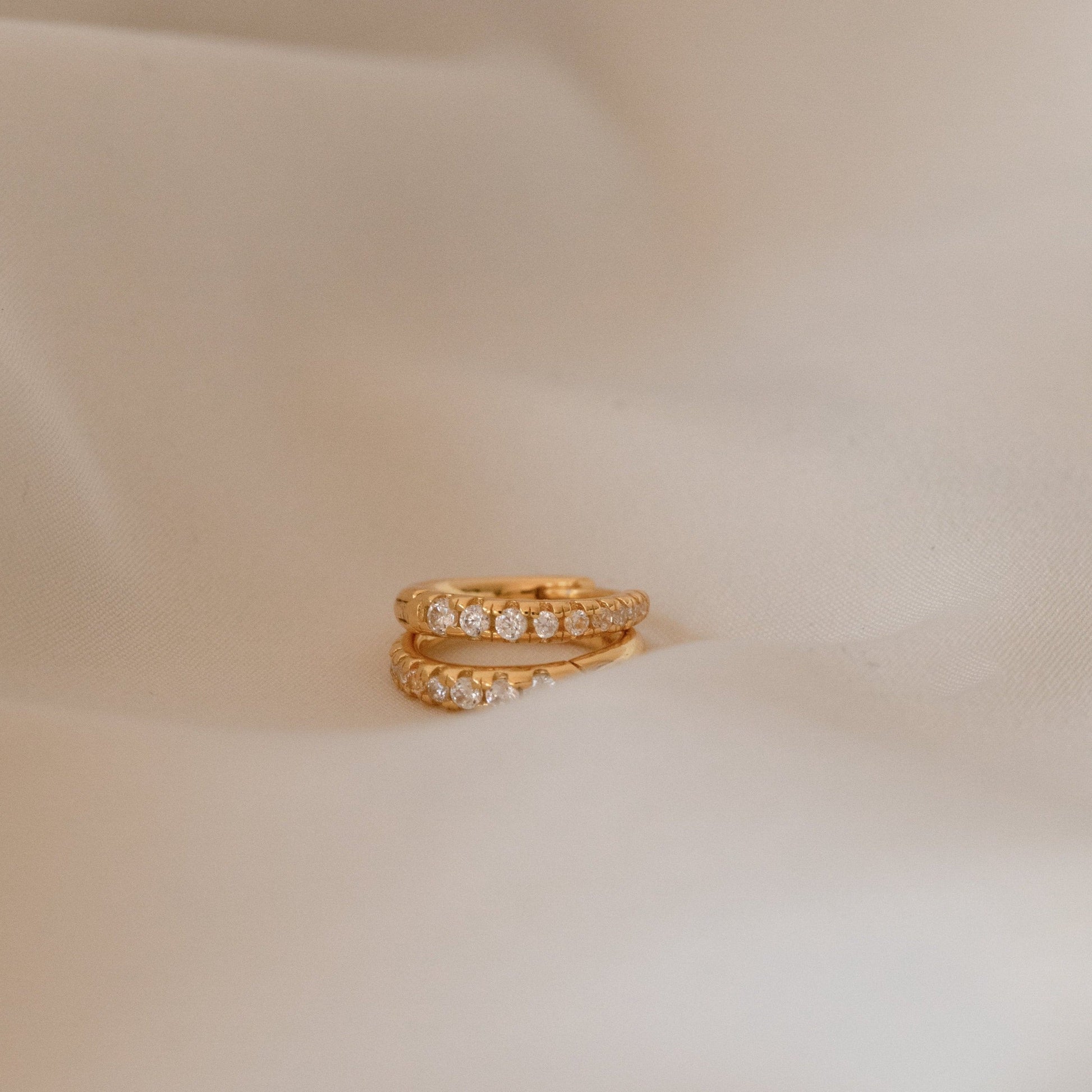 Vera Pave Huggies Rose Gold