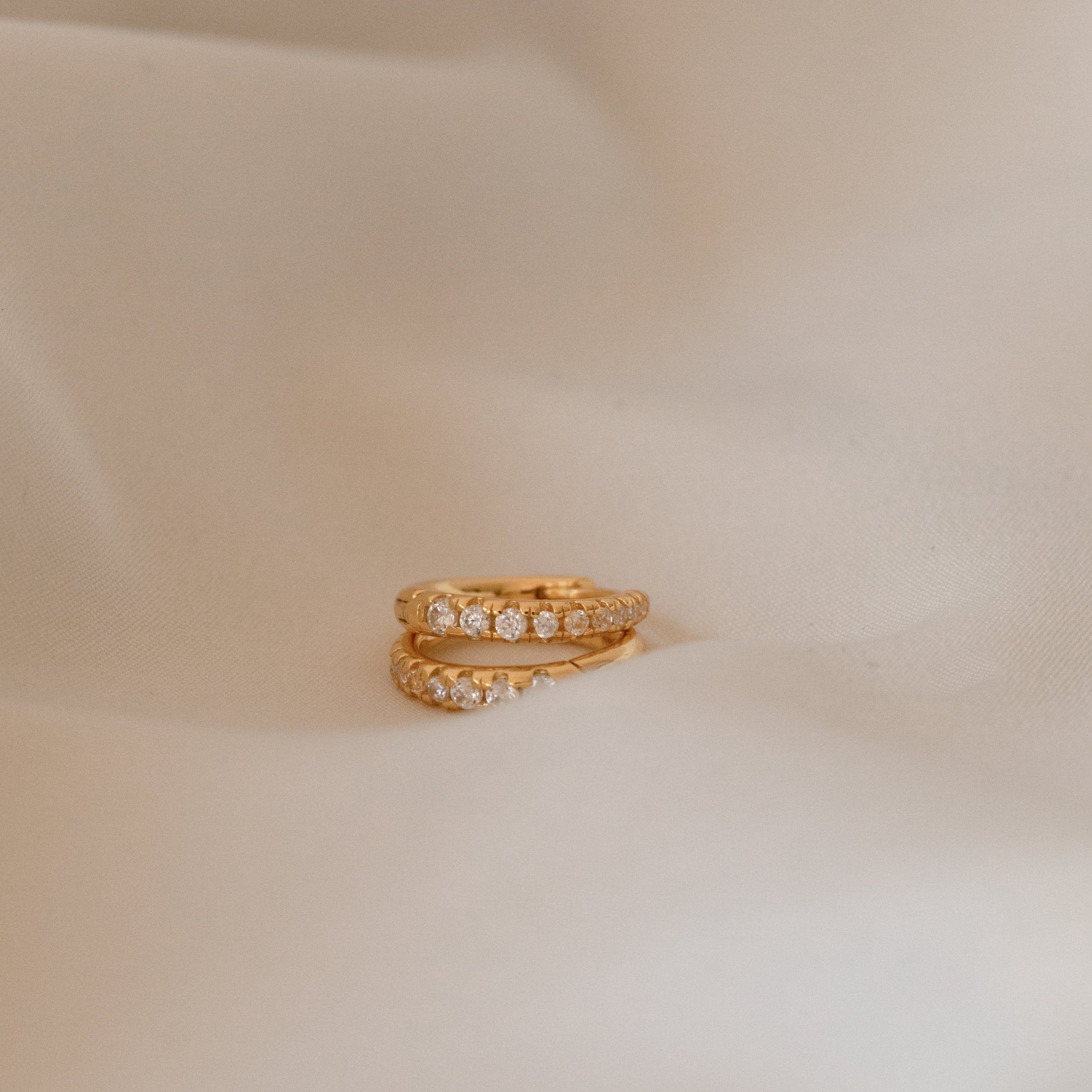 Vera Pave Huggies Rose Gold