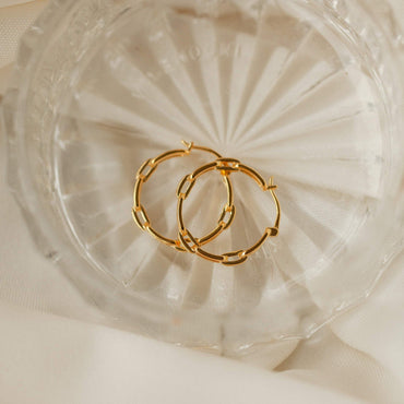 Timeless Chic: Adele Link Earrings 18K Gold