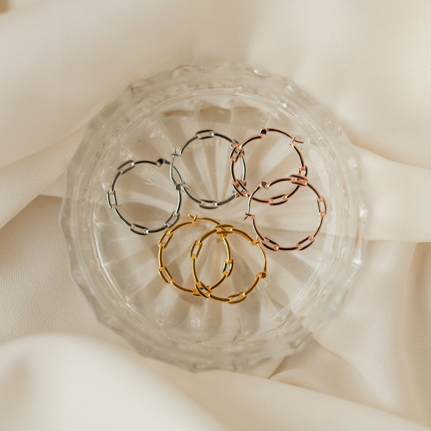 Timeless Chic: Adele Link Earrings Sterling Silver
