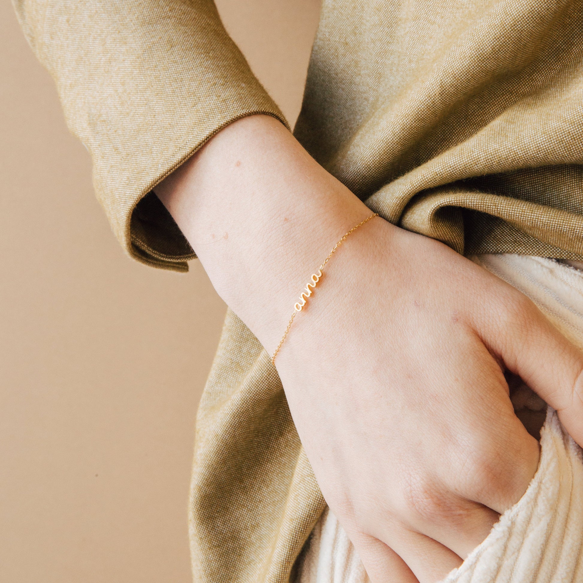 Personalized Elegance: Tiny Name Bracelet