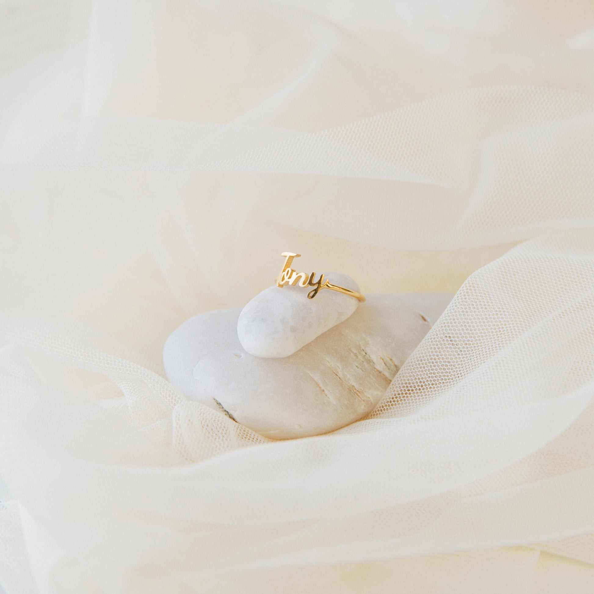Grace Script Name Ring Rose Gold