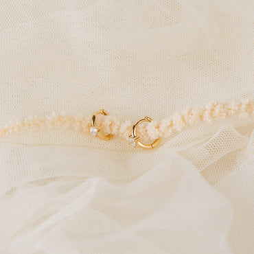 Elegant Sparkle: Athena Diamond Huggie Earrings