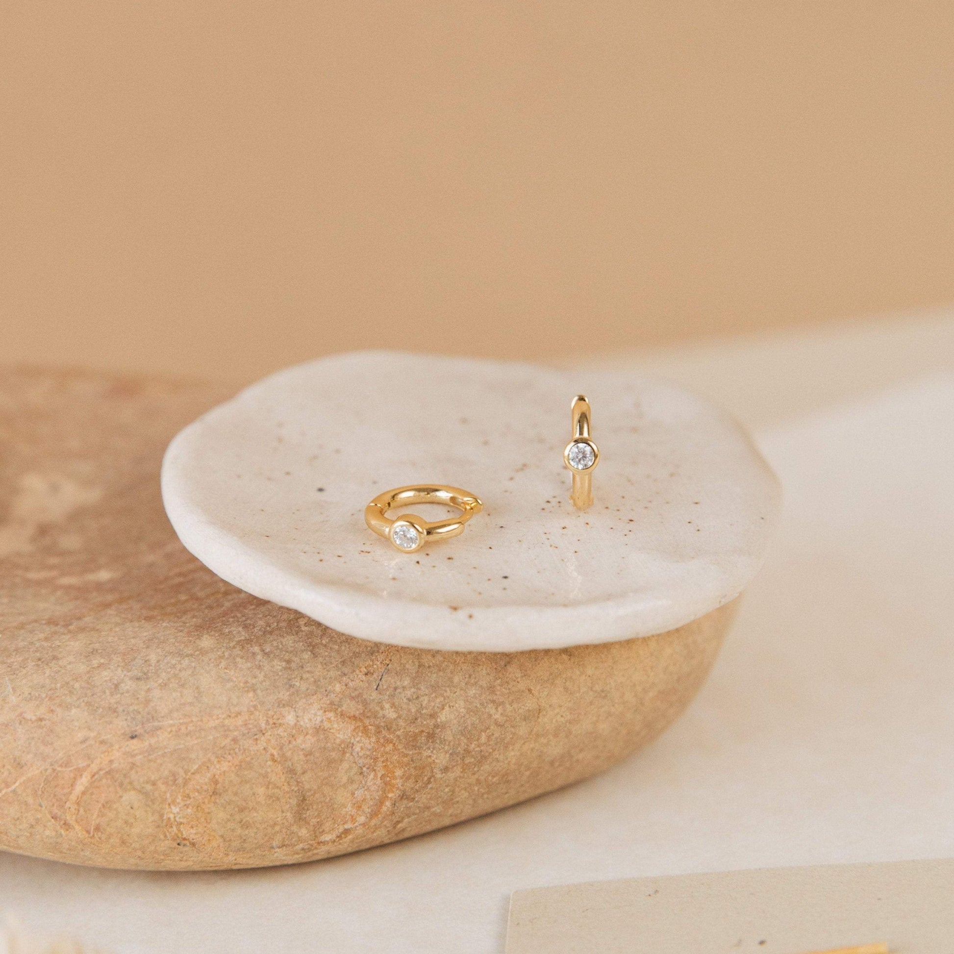 Effortless Elegance: Alea Diamond Huggie Earrings