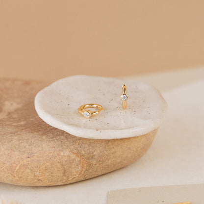 Effortless Elegance: Alea Diamond Huggie Earrings