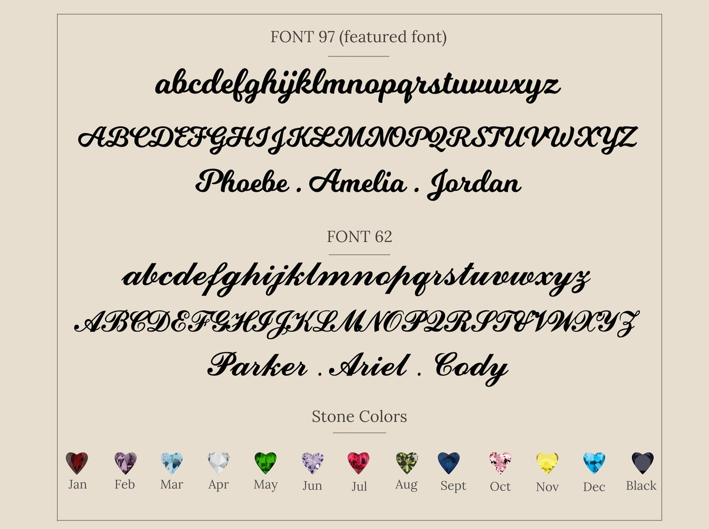 Mellow Name Heart Birthstone Necklace